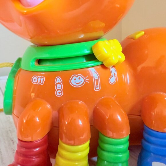 Leap Frog Alphabet Pal 2001 Orange Caterpillar Musical Sound Lights RARE - Picture 3 of 6